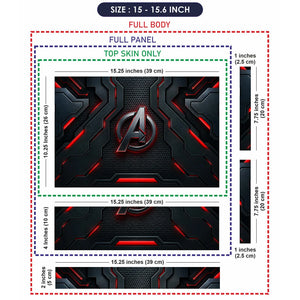 A Logo Superhero Crimson Nexus Laptop Skin - View 8