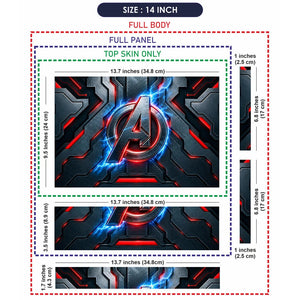 A Logo Superhero Industrial Caution Laptop Skin - View 7