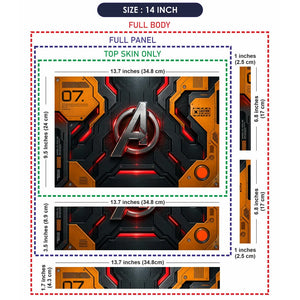 A Logo Superhero Industrial Hazard Laptop Skin - View 7