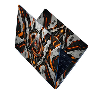 A Logo Superhero Shattered Steel Laptop Skin - View 2