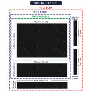 Abstract Black And Grey Contour Lines Laptop Skin - View 6