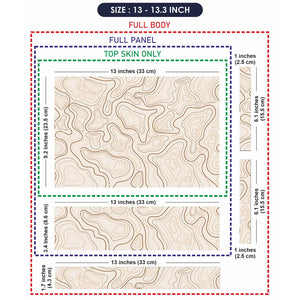 Abstract Brown Line Patterns On Beige Laptop Skin - View 6