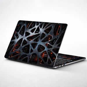 Abstract Lattice Voronoi Steel Laptop Skin - View 1