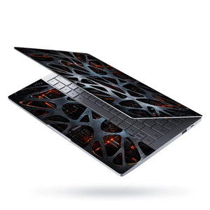Abstract Lattice Voronoi Steel Laptop Skin - View 3
