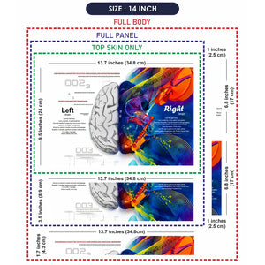Abstract Left Brain Right Brain Creativity Split Laptop Skin - View 7