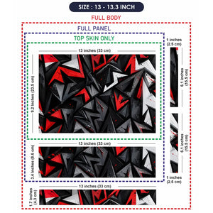Abstract Shards Red Black Arrows Laptop Skin - View 6