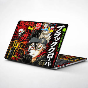 Anime Black Clover Asta and Magna Weekly Jump Cover Laptop Skin - View 1