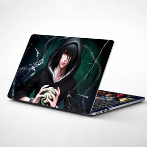 Anime Character Wearing Black Hoodie Laptop Skin - View 1
