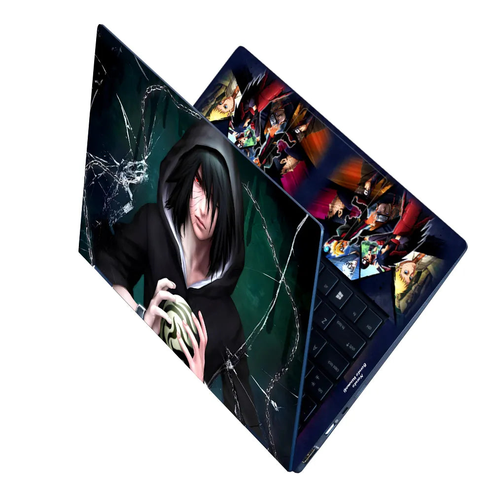 Anime Character Wearing Black Hoodie Laptop Skin - View 2
