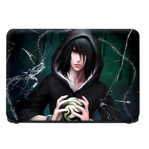 Anime Character Wearing Black Hoodie Laptop Skin - View 4