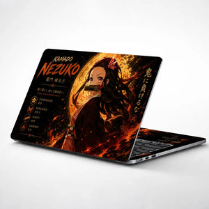 Anime Demon Slayer Nezuko Moon Strength Laptop Skin - View 1