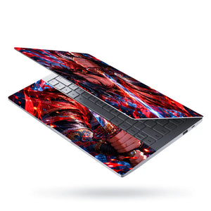 Anime Demon Slayer Yoriichi Red Sword Sparks Laptop Skin - View 3