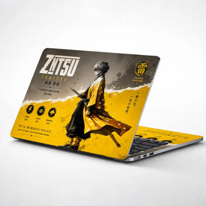 Anime Demon Slayer Zenitsu Thunder Breathing Yellow Laptop Skin - View 1
