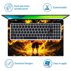 Anime Demon Slayer Zenitsu Thunder Dragon Title Laptop Skin - View 5