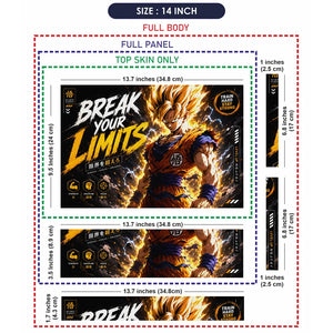 Anime Dragon Ball Goku Break Your Limits Laptop Skin - View 7