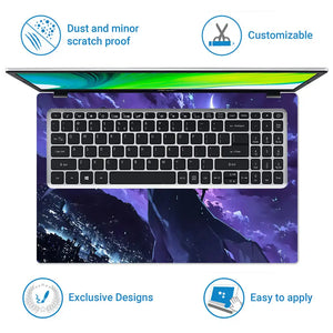 Anime Dragon Rider Night Sky Laptop Skin - View 5