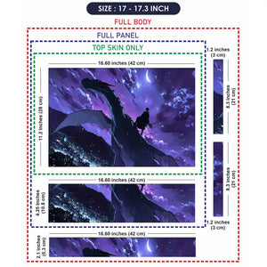Anime Dragon Rider Night Sky Laptop Skin - View 9