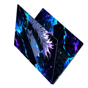 Anime Jujutsu Kaisen Gojo Profile Blue Laptop Skin - View 2