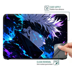 Anime Jujutsu Kaisen Gojo Profile Blue Laptop Skin - View 4