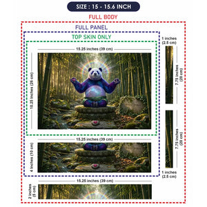 Anime Kung Fu Panda Po Galaxy Bamboo.jpg Laptop Skin - View 8