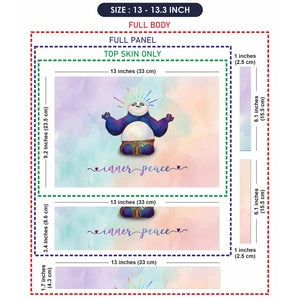 Anime Kung Fu Panda Po Galaxy Watercolor.jpg Laptop Skin - View 6