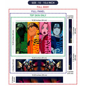 Anime Naruto Sasuke Sakura Kakashi Laptop Skin - View 8