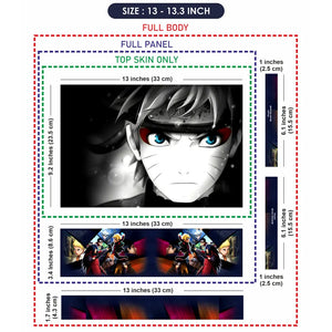 Anime Naruto Shippuuden Selective Colouring Laptop Skin - View 6