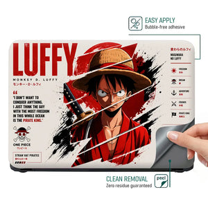 Anime One Piece Luffy Mugiwara Laptop Skin - View 4
