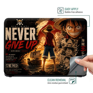 Anime One Piece Luffy Never Give Up Laptop Skin - View 4