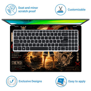 Anime One Piece Luffy Never Give Up Laptop Skin - View 5