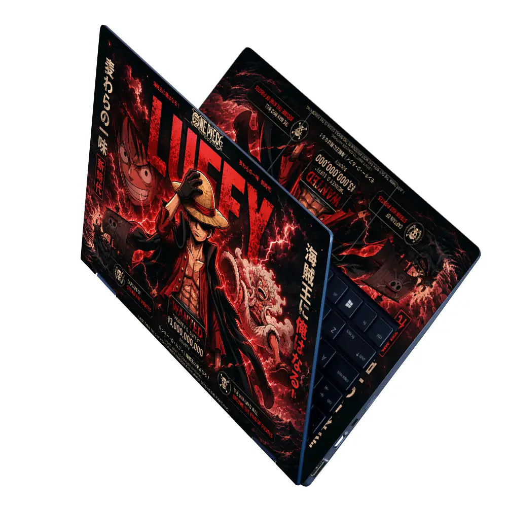 Anime One Piece Luffy Wanted Laptop Skin - View 2