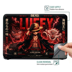 Anime One Piece Luffy Wanted Laptop Skin - View 4