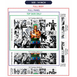 Anime One Piece Roronoa Zoro Manga Laptop Skin - View 7