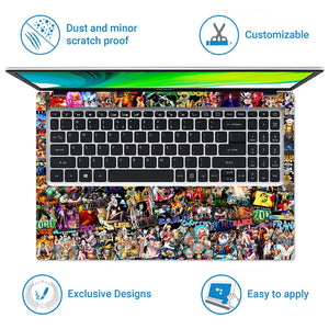 Anime One Piece Sticker Bomb DS1 Laptop Skin - View 5
