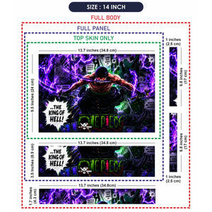 Anime One Piece Zoro King Of Hell Purple Laptop Skin - View 7