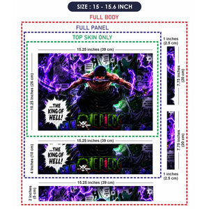 Anime One Piece Zoro King Of Hell Purple Laptop Skin - View 8