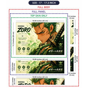 Anime One Piece Zoro Pirate Hunter Profile Laptop Skin - View 9