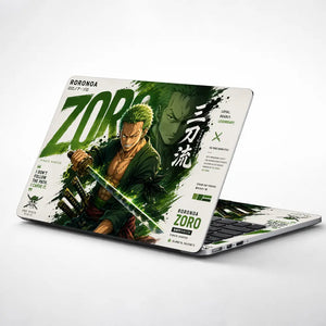 Anime One Piece Zoro Three Sword Laptop Skin - View 1