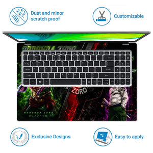 Anime One Piece Zoro Two Versions Logo Laptop Skin - View 5