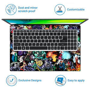 Anime Sticker Bomb Laptop Skin - View 5