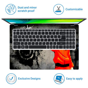 Anime Uzumaki Naruto Action Black Back Laptop Skin - View 5