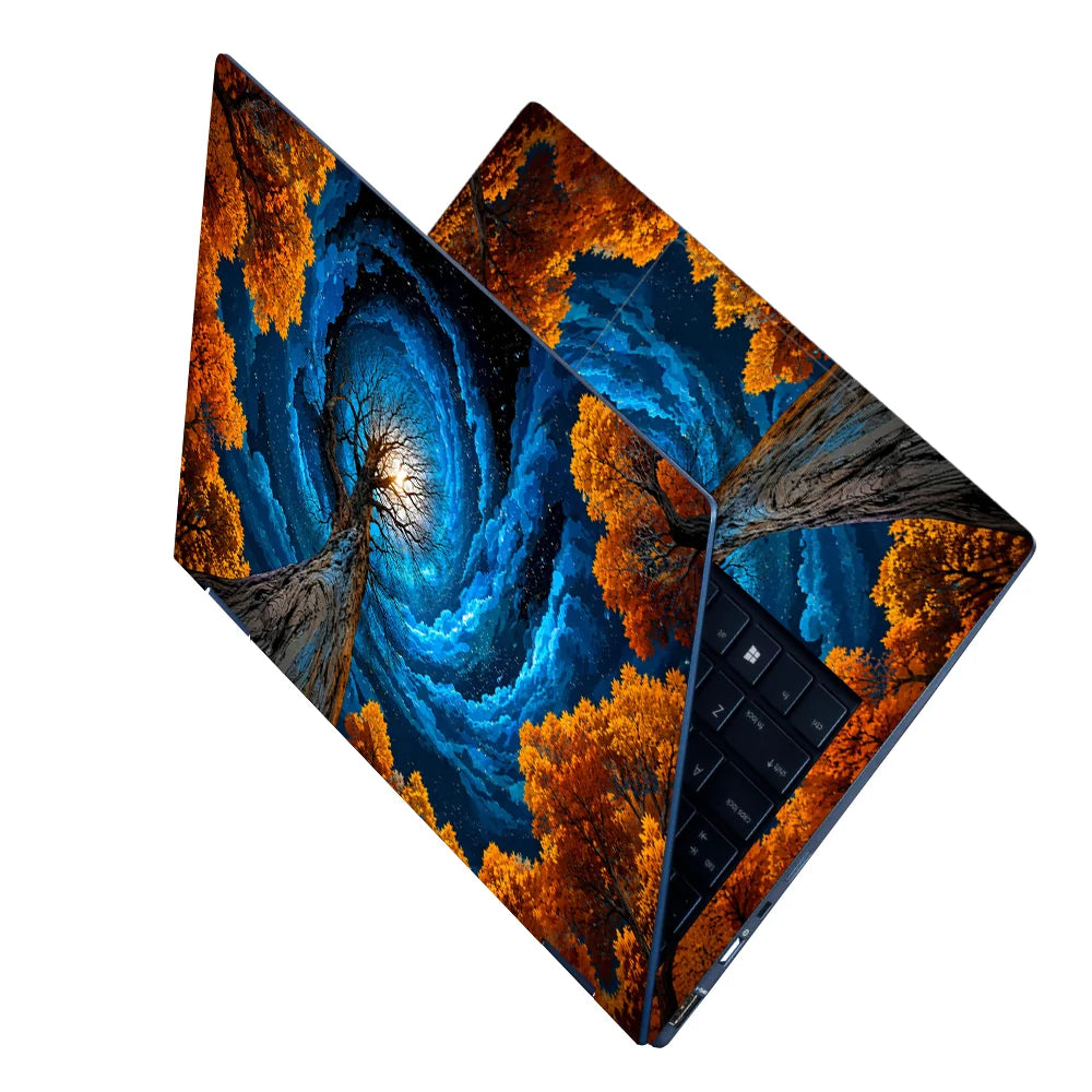 Autumn Canopy Spiral Sky Laptop Skin - View 2