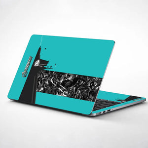 Avengers Assemble Force Cyan Back Laptop Skin - View 1