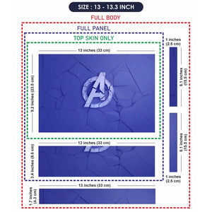 Avengers Blue Logo Laptop Skin - View 6