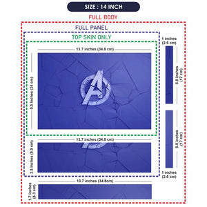 Avengers Blue Logo Laptop Skin - View 7