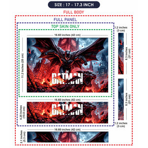 Batman Big Ben Gargoyle Flight Laptop Skin - View 9