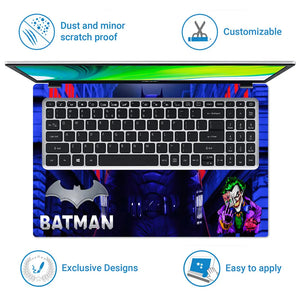 Batman Blue Laptop Skin - View 5