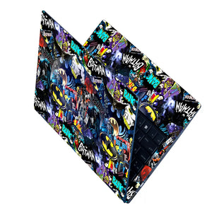 Batman Gotham Collage Laptop Skin - View 2
