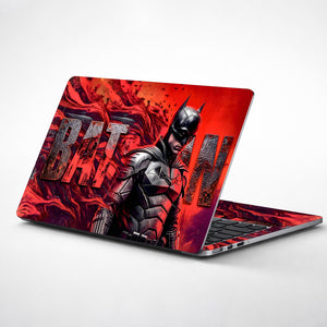 Batman Red Cape City Skyline Laptop Skin - View 1