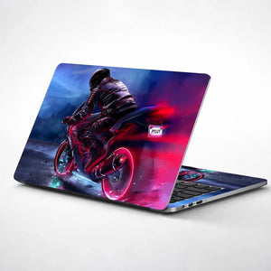 Biker Motorcycle Laptop Skin - View 1